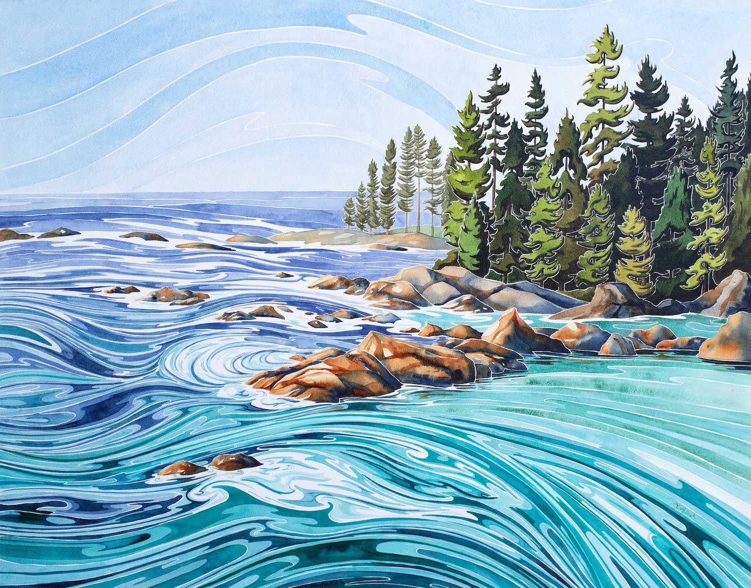 Carried on the Tide 22" x 28"
